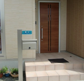 ガラス表札 ステンレス板