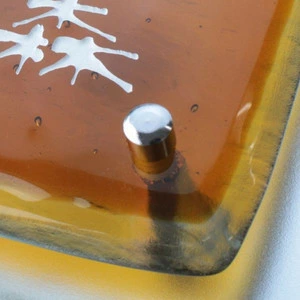 深い琥珀色のガラス表札【HF-62-2】の画像