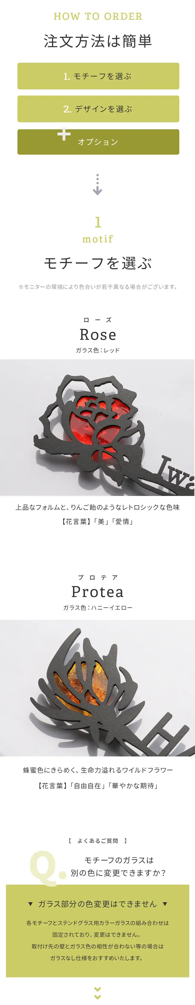 表札 ステンレス ステンドグラス風の注文方法