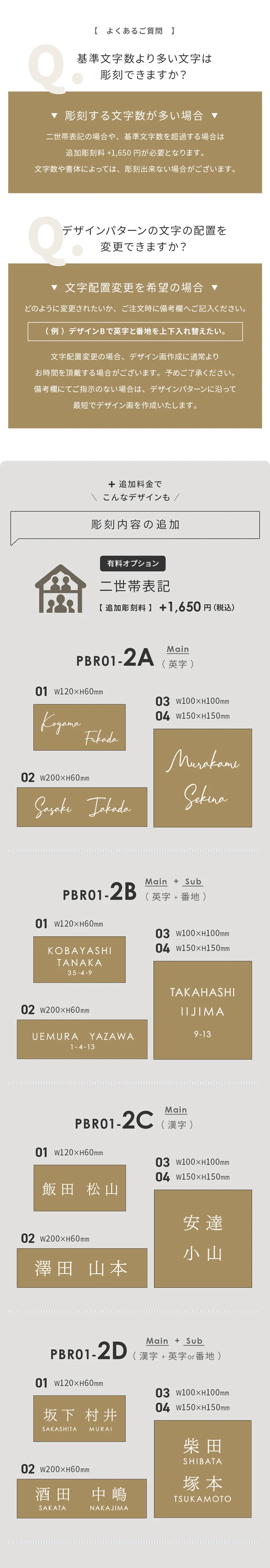 二世帯 2世帯 事業所 店名 追加彫刻 会社