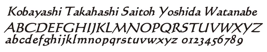 表札 書体 おすすめ 人気 英字 フォント 表英1