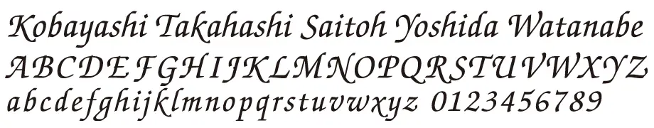 表札 書体 おすすめ 人気 英字 フォント 表英14