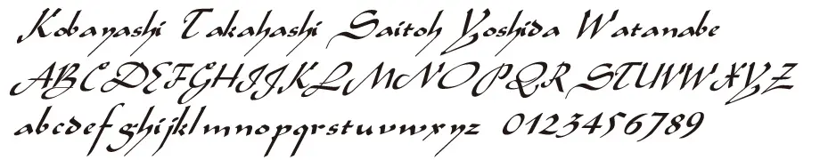 表札 書体 おすすめ 人気 英字 フォント 表英15
