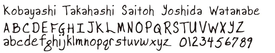 表札 書体 おすすめ 人気 英字 フォント 表英21