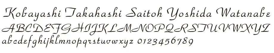 表札 書体 おすすめ 人気 英字 フォント 表英25