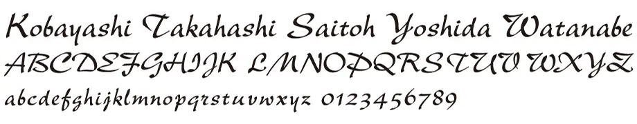 表札 書体 おすすめ 人気 英字 フォント 表英31