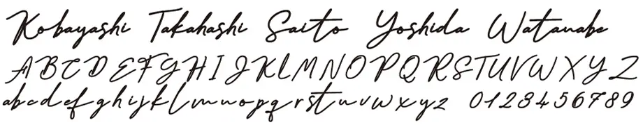 表札 書体 おすすめ 人気 英字 フォント 表英34