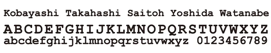 表札 書体 おすすめ 人気 英字 フォント 表英4