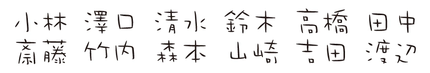 表札 書体 おすすめ 人気 表和3 漢字