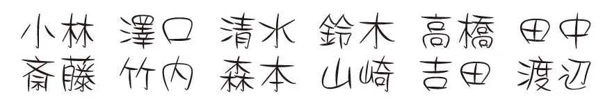 表札 書体 おすすめ 人気 表和3 漢字