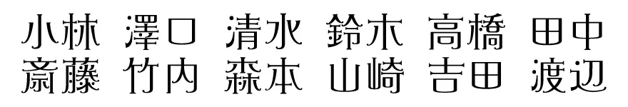 表札 書体 おすすめ 人気 表和3 漢字