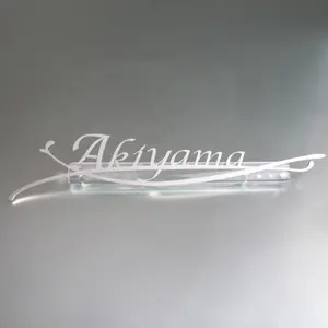 きらりと光るラインストーンのレーザーカットステンレス表札