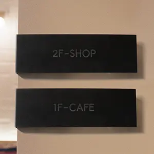 表札 ステンレス L字 抜き文字 lcs-20