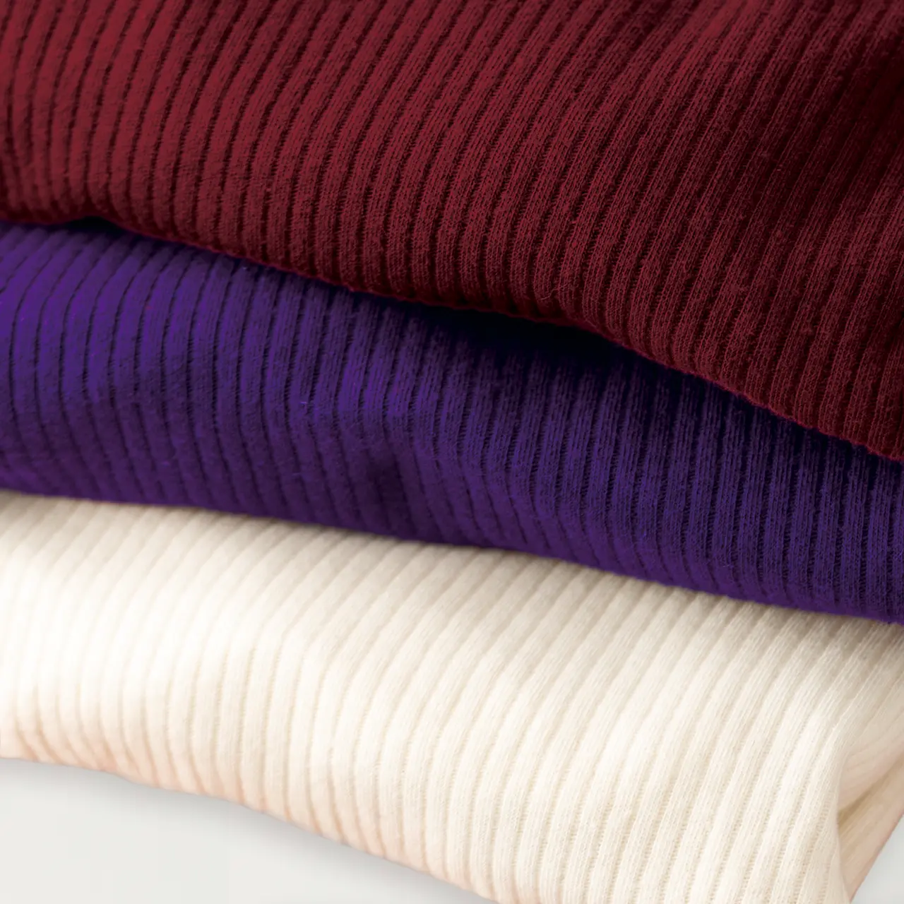 オーガニックコットンリブハイネック