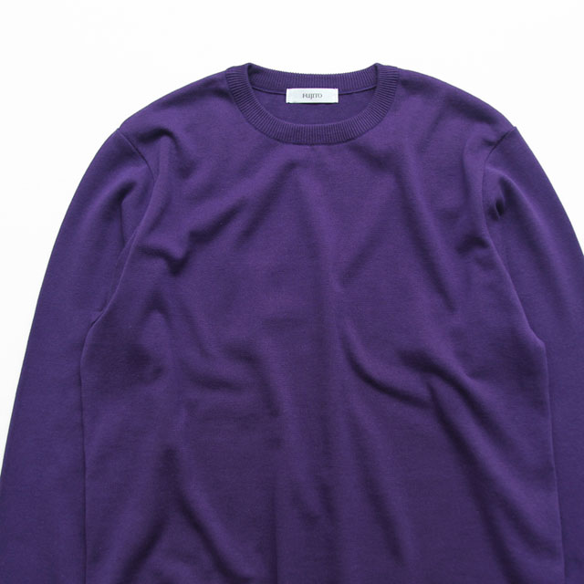 FUJITO コットン　ニット12ゲージ　ブラック　サイズ　1　日本製 FUJITO / L/S Knit T-Shirt - Fuzz 東京 新宿