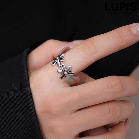 ツインフラワーオープンリング 