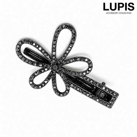 ダークストーンフラワーヘアクリップ