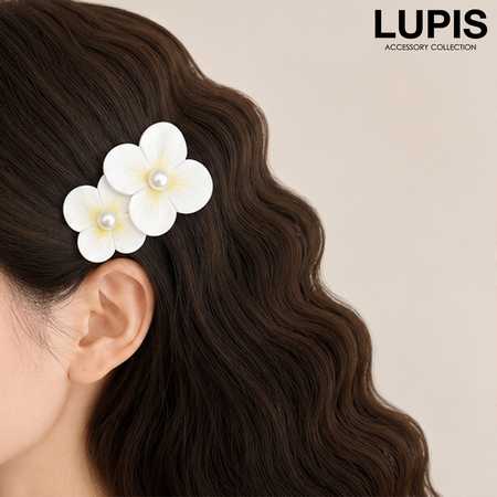 グラデーションフラワーヘアクリップ