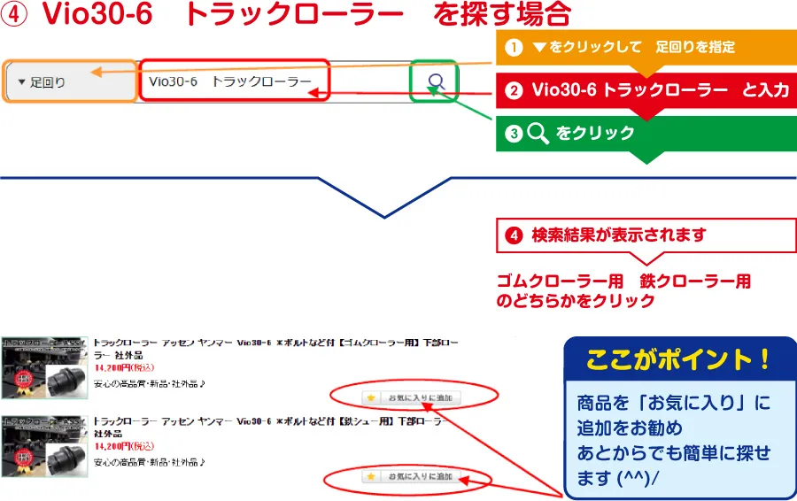 トラックローラーを探す場合