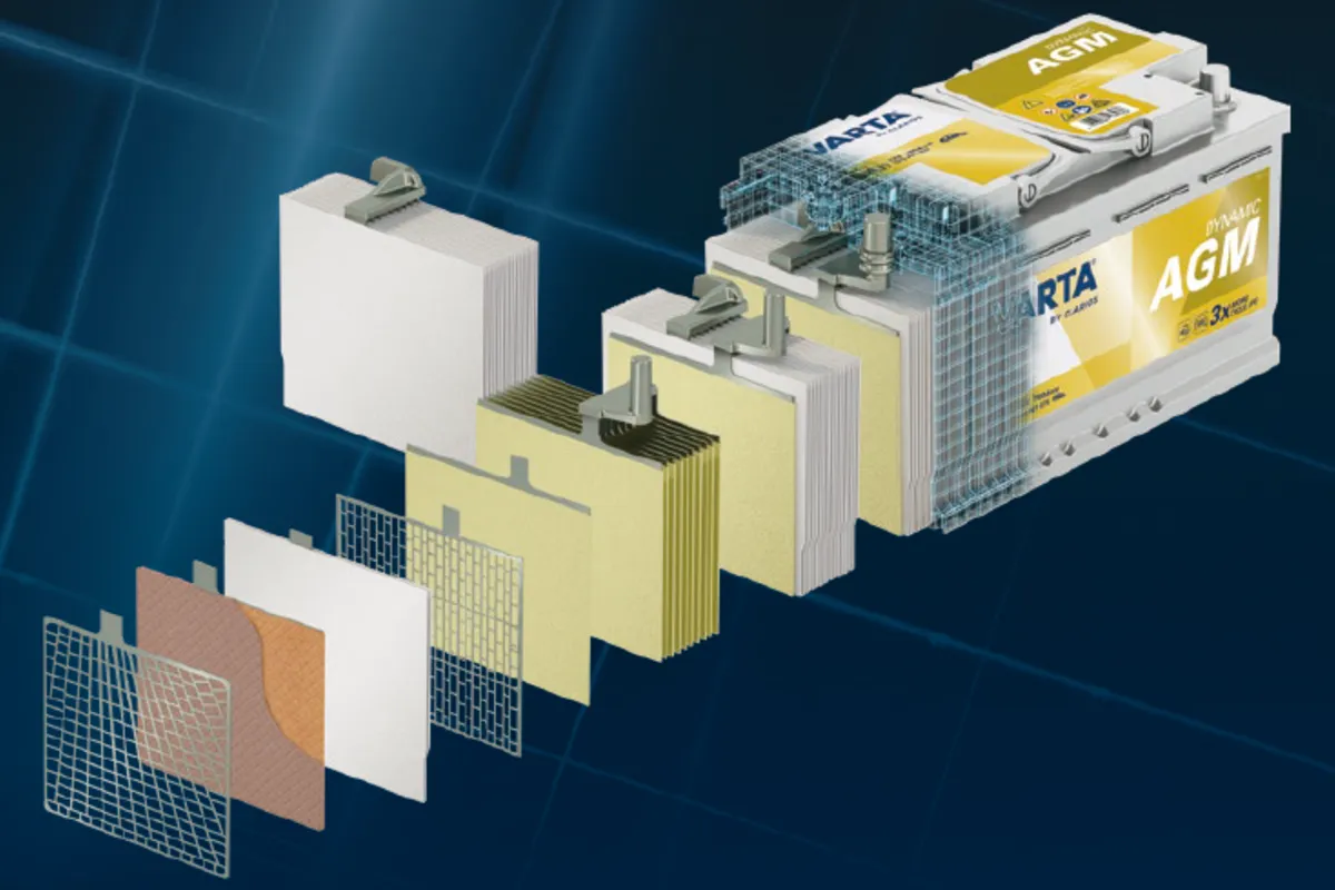 VARTA AGM バッテリー内部構造