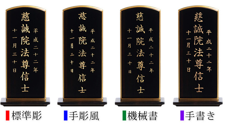 本位牌の戒名入れの方法は大きく２種類