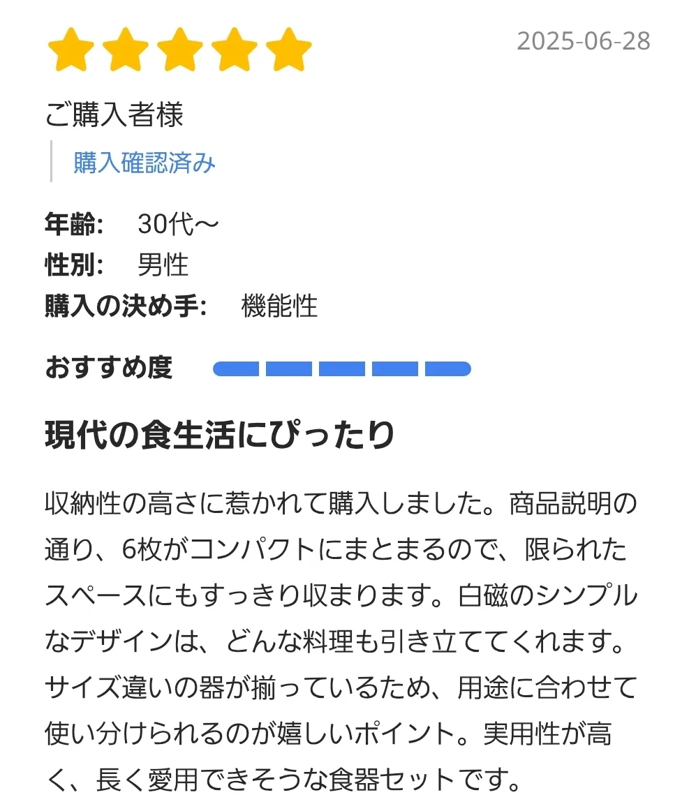 わんなり 6点セット（小田陶器）