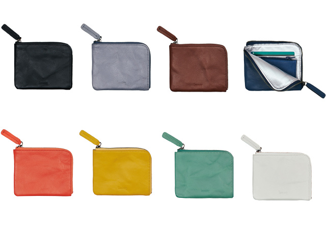 牛革のコンパクト財布 - hmny -