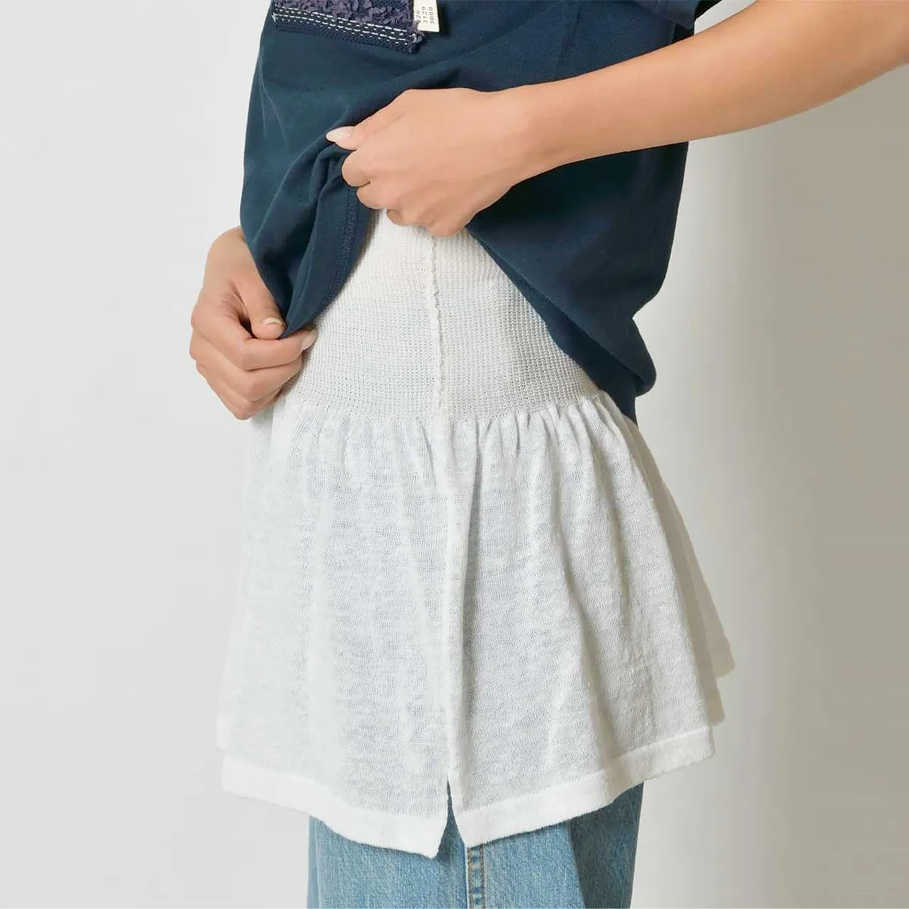 見せる腹巻き フレアタイプ 麻