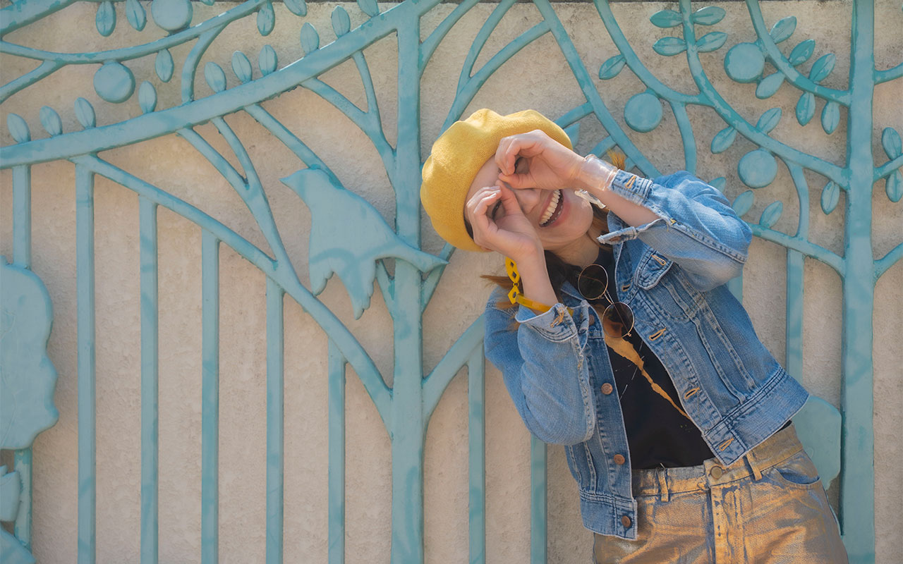 Beret is flamingo merino