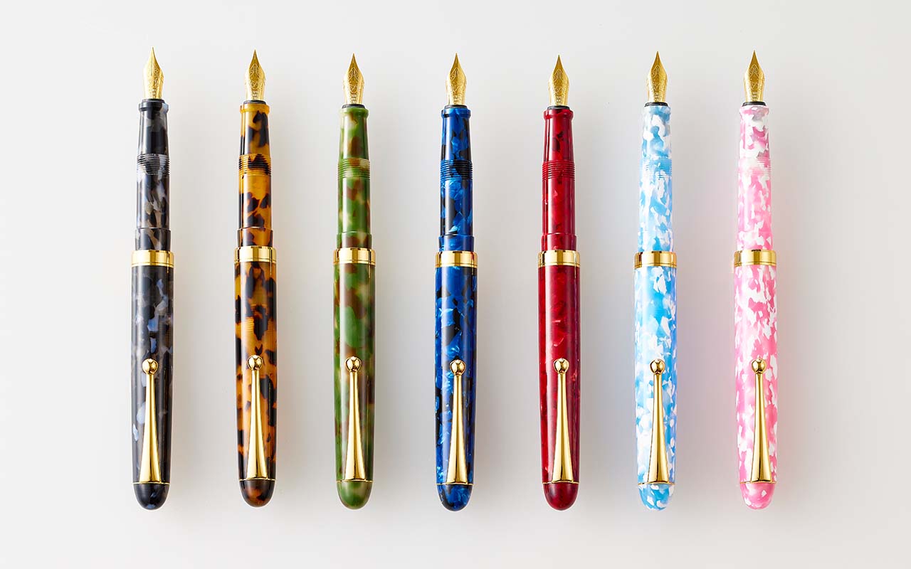 アセテート ショート万年筆（大西製作所）〈ペンクリップ付〉