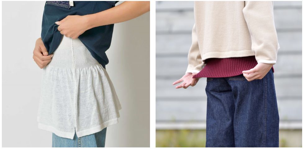 見せる腹巻き フレアタイプ 麻（サイフク）