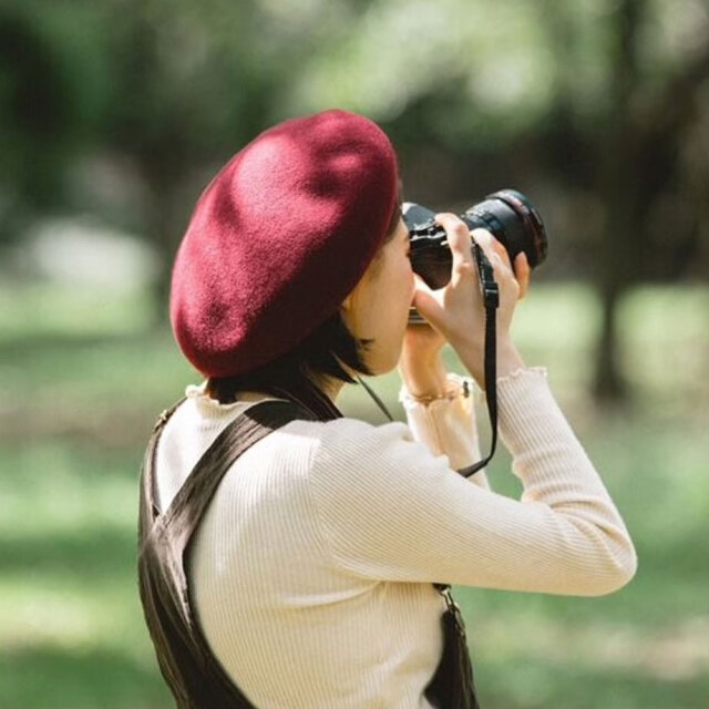 メリノウール バスクベレー（Beret is flamingo）