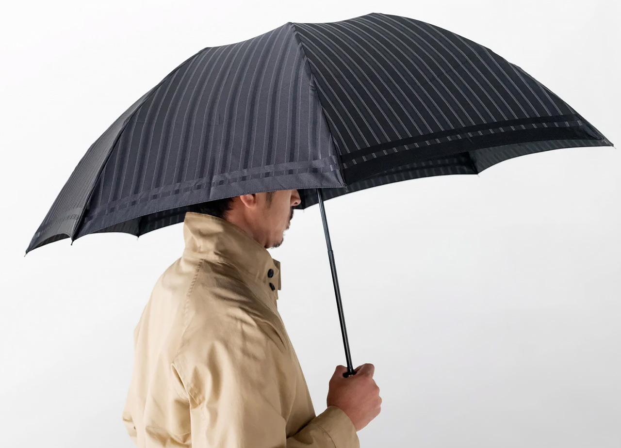 折りたたみ傘 Tie／ストライプ裏地（槙田商店）