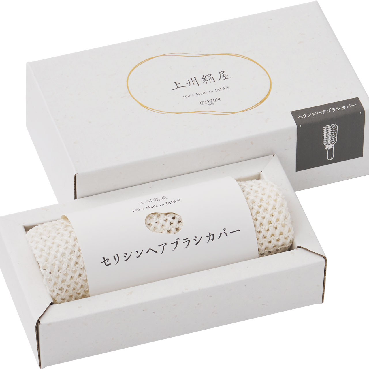 上州絹屋　ヘアブラシカバー　パッケージ