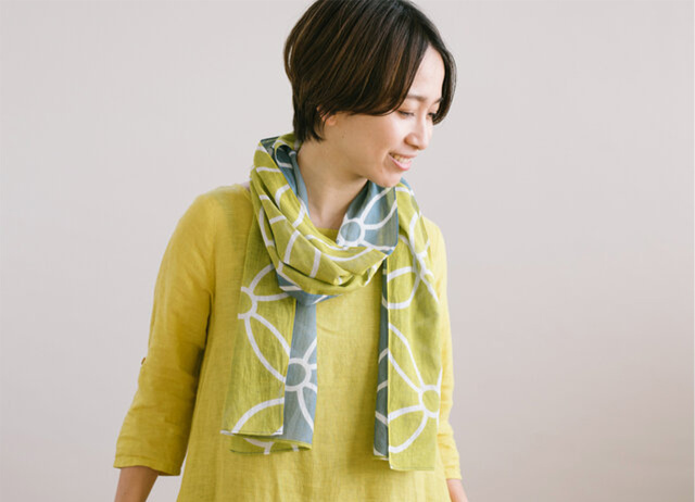 リバーシブルガーゼストール