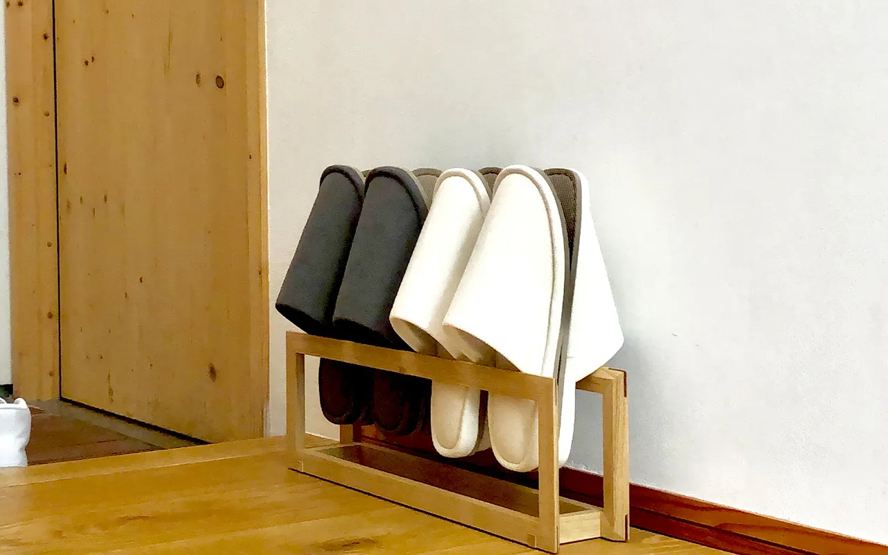 バウ工房 スリッパラック 玄関での使用イメージ