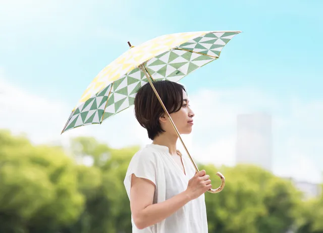 「hirali(ひらり)」の手ぬぐい日傘