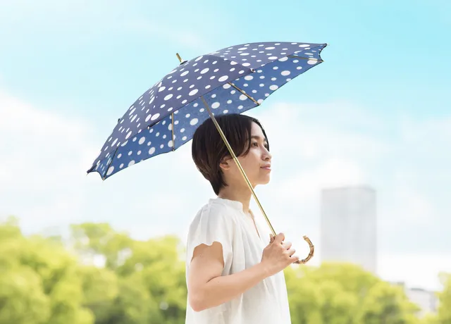 手ぬぐい日傘 雪あられ