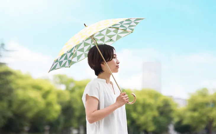 「hirali(ひらり)」の手ぬぐい日傘