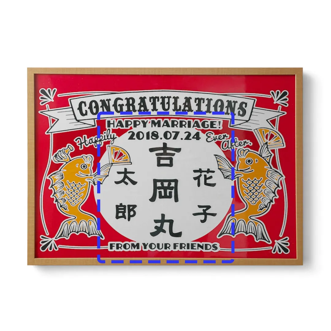 名入れ可能箇所 鯛宴
