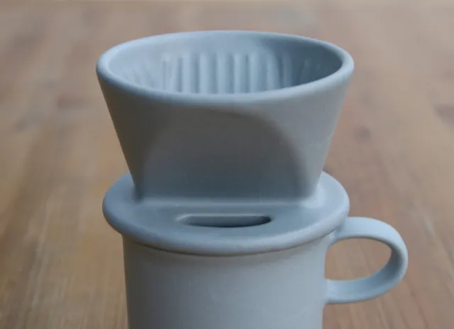 陶器のコーヒードリッパー - かもしか道具店 - グレー