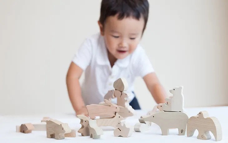 子どもたちが親しみやすい森のどうぶつと木の実 森のどうぶつつみき
