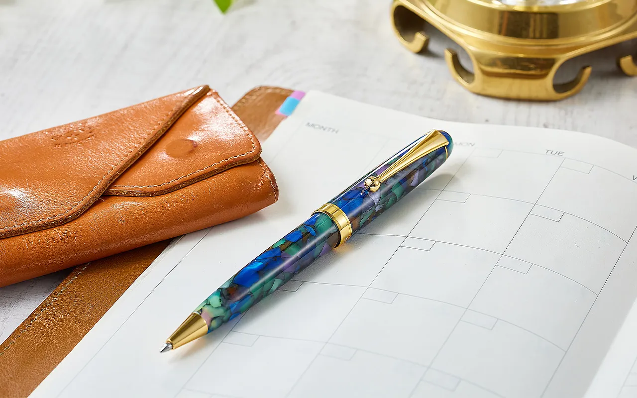数量限定 モザイク柄 | 一生もの。職人の削り出しボールペン - 大西製作所
