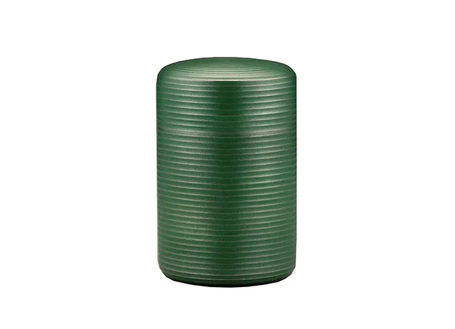 錫製の茶筒 千寿 -大阪錫器- 4.緑
