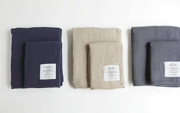「SHINTO TOWEL」の2.5重ガーゼタオル