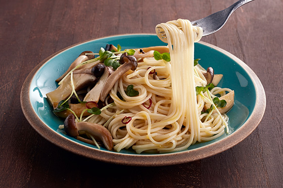 きのこにんにくスパゲティ風