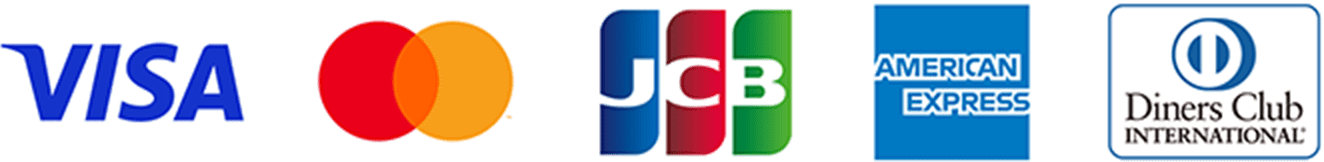 VISA,MASTER CARD,JCB,AMERICAN EXPRESS,Diners Club