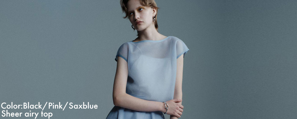 シアーエアリートップス（日本生地）