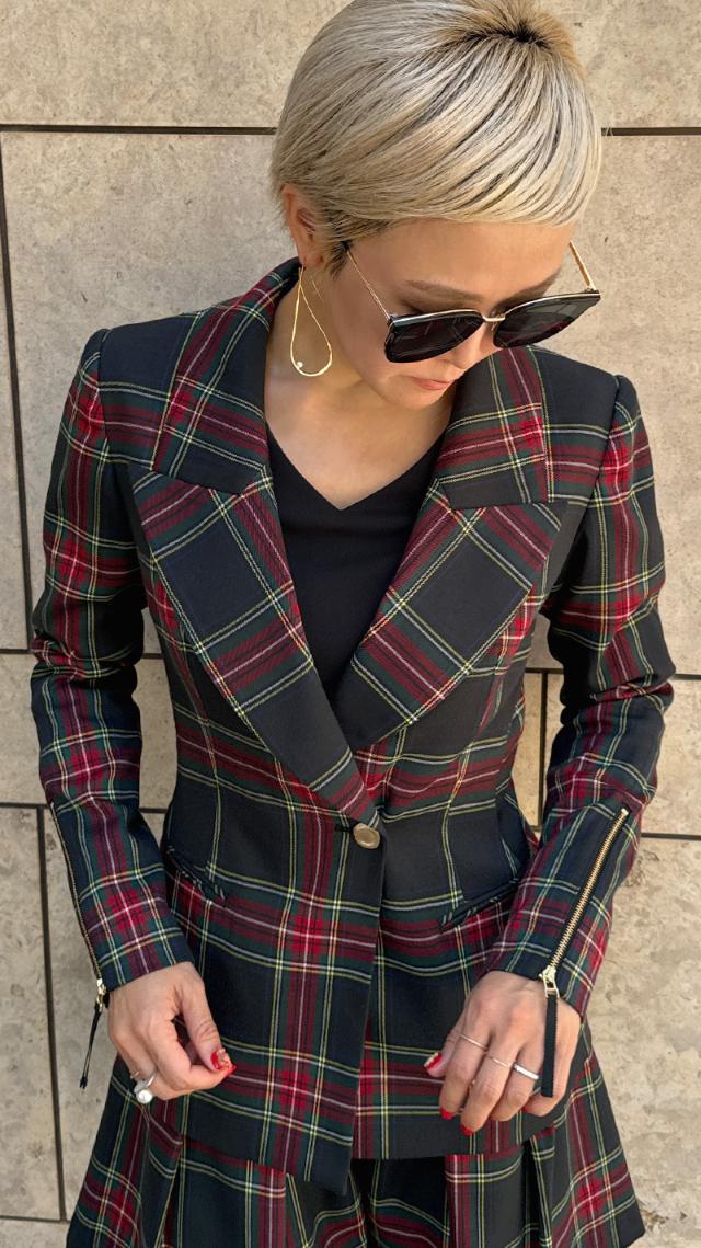 タータンチェックジャケット