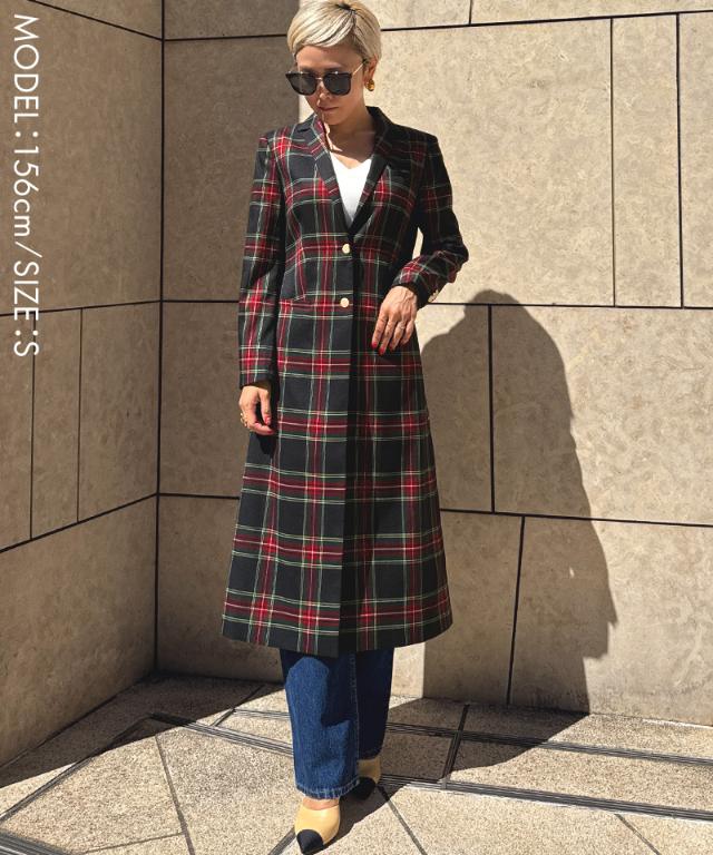 チェックモダンロングジャケット｜JENNE(ジェンヌ)公式通販：パリ